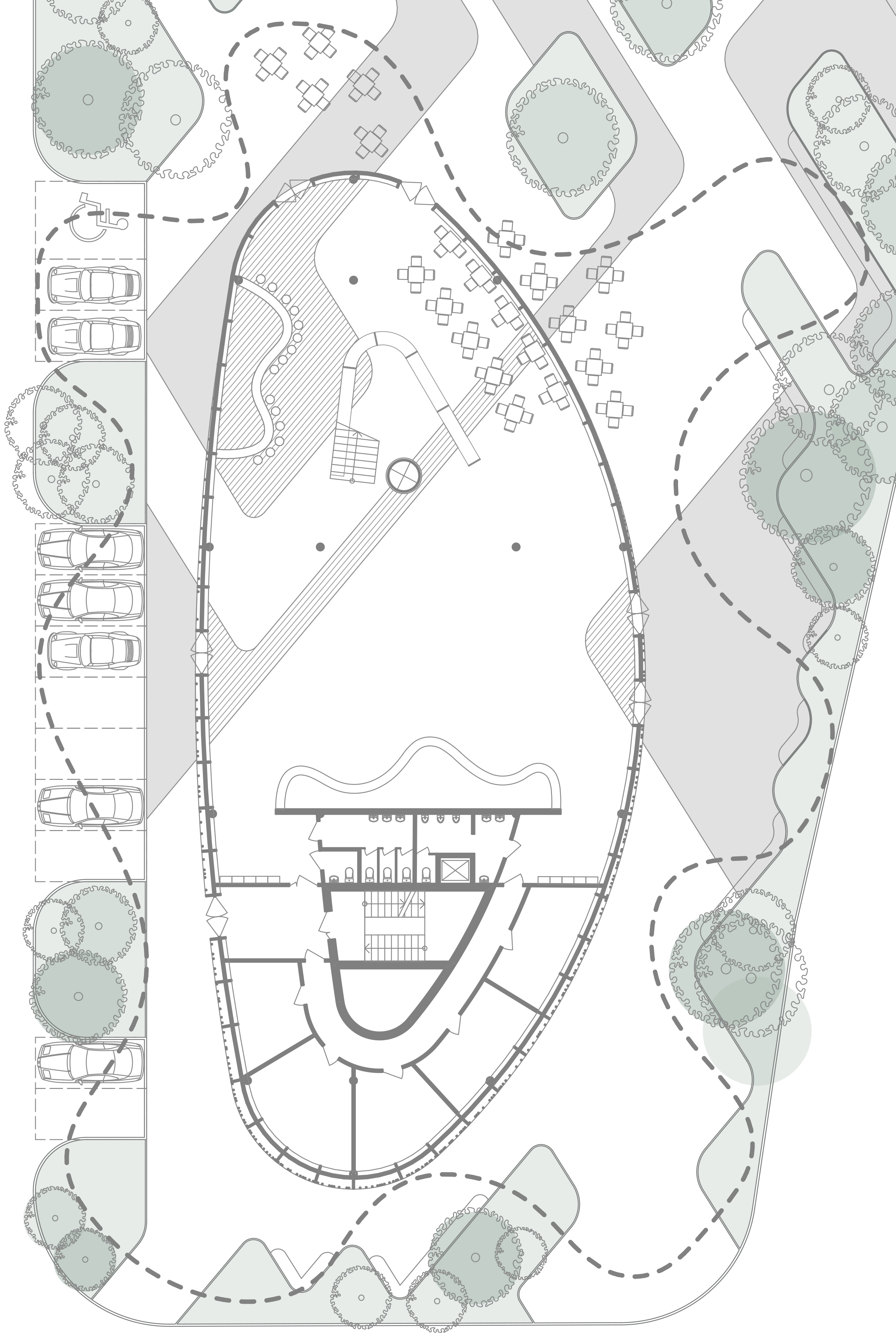 Site plan 2 for Daegu library, Daegu, Republic of Korea.